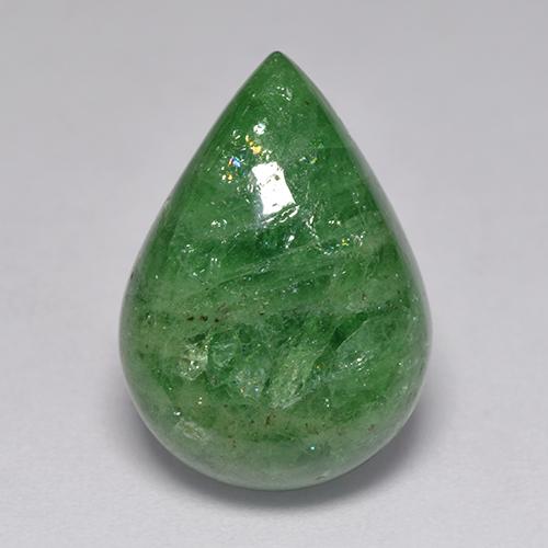 Grenat tsavorite vert naturelle en forme de poire, 12,26 ct, translucide