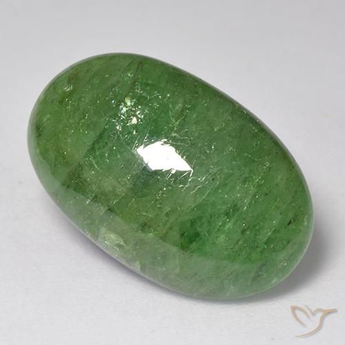 Grenat Tsavorite Vert moyen naturelle ovale, 10.96 ct, Translucide