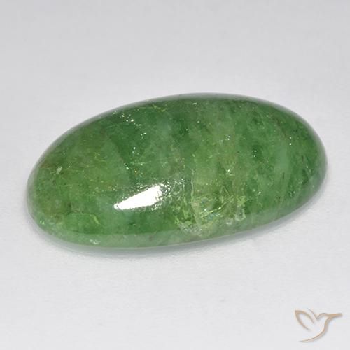 Grenat Tsavorite Vert moyen naturelle ovale, 10.96 ct, Translucide