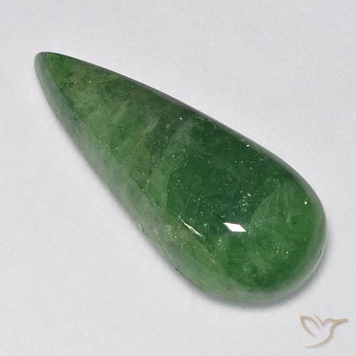 10.89ct Naturel Vert terreux Grenat Tsavorite, En forme de poire, Translucide