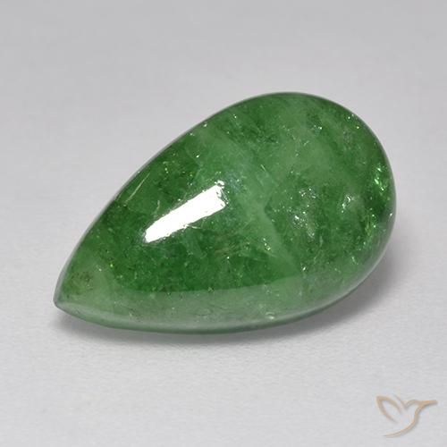 Grenat Tsavorite Vert moyen naturelle En forme de poire, 7.32 ct, Translucide