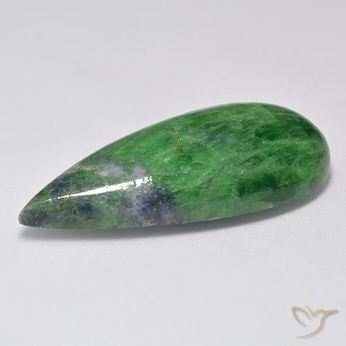 Grenat Tsavorite Vert foncé naturelle En forme de poire, 29.23 ct, Opaque