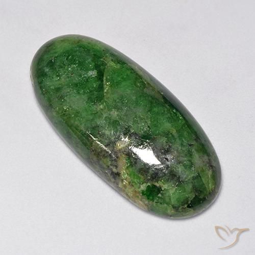 Grenat Tsavorite Vert foncé naturelle ovale, 33.54 ct, Opaque