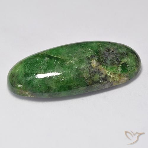 Grenat Tsavorite Vert foncé naturelle ovale, 33.54 ct, Opaque