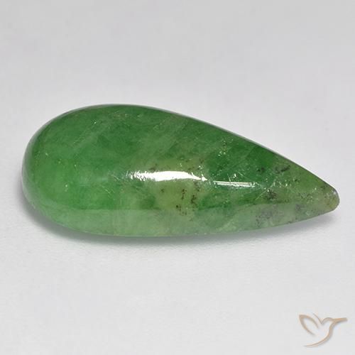 Grenat Tsavorite Vert moyen naturelle En forme de poire, 12.84 ct, Translucide