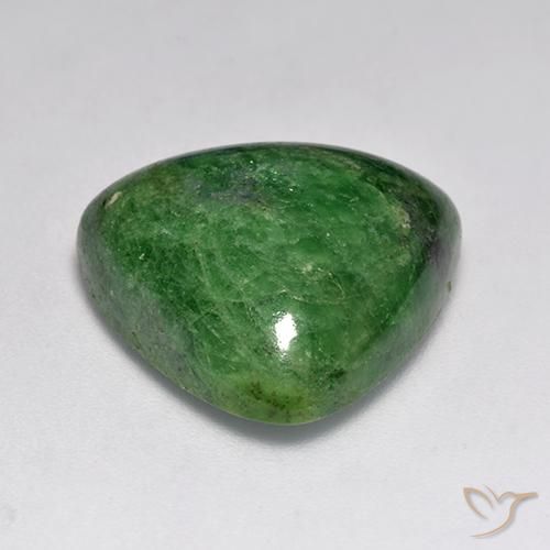 Grenat Tsavorite Forêt verte naturelle Trillion, 22.65 ct, Opaque