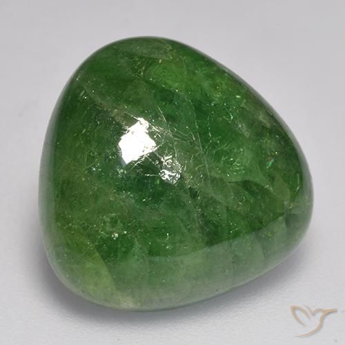 Grenat Tsavorite Vert moyen-foncé naturelle Trillion, 15.24 ct, Translucide