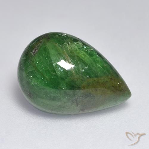 Grenat Tsavorite Forêt verte naturelle En forme de poire, 8.71 ct, Opaque