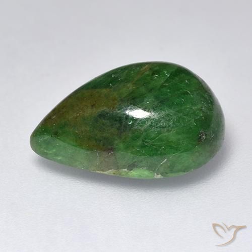 Grenat Tsavorite Forêt verte naturelle En forme de poire, 8.71 ct, Opaque