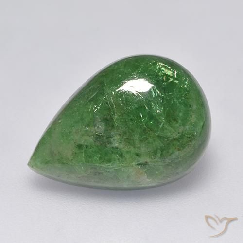 Grenat Tsavorite Vert chrome naturelle En forme de poire, 10.68 ct, Translucide