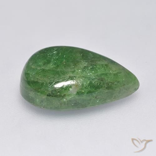 Grenat Tsavorite Vert chrome naturelle En forme de poire, 10.68 ct, Translucide
