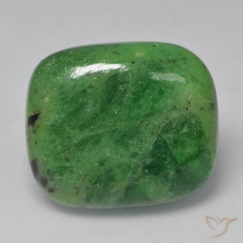 Grenat Tsavorite Vert chrome naturelle Coussin, 8.75 ct, Translucide