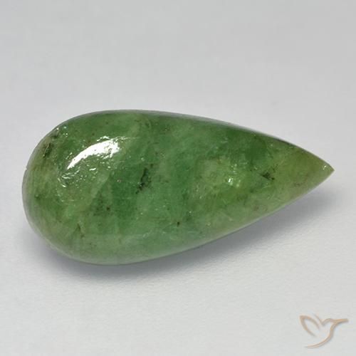 Grenat Tsavorite Vert moyen naturelle En forme de poire, 6.64 ct, Translucide