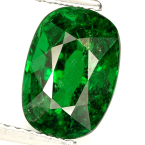 Grenat tsavorite vert naturelle coupe ovale, 3,97 ct, SI