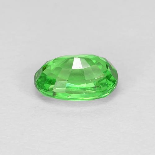 Grenat tsavorite vert naturelle coupe ovale, 1,15 ct, VS