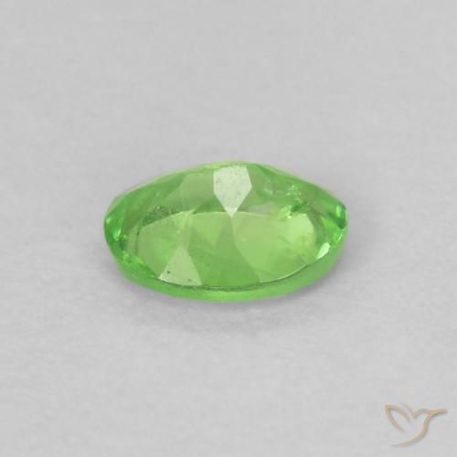 Grenat tsavorite vert naturelle coupe ovale, 0,20 ct, VS