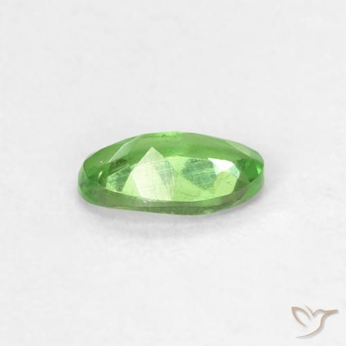 Grenat Tsavorite Vert éclatant naturelle ovale, 0.25 ct, VVS-VS