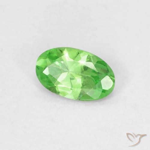 Grenat Tsavorite Vert éclatant naturelle ovale, 0.23 ct, VVS-VS