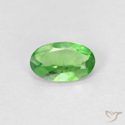 Grenat Tsavorite Vert éclatant naturelle ovale, 0.26 ct, VVS-VS