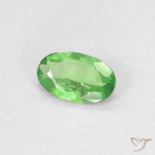 Grenat Tsavorite Vert éclatant naturelle ovale, 0.26 ct, VVS-VS