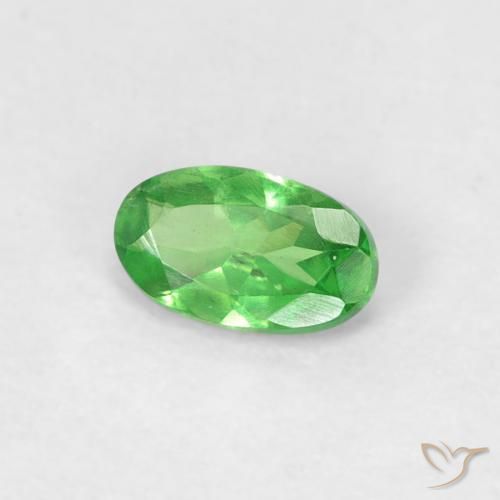 Grenat Tsavorite Vert éclatant naturelle ovale, 0.26 ct, VVS-VS