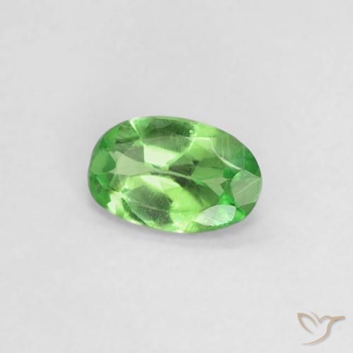 Grenat Tsavorite Vert clair naturelle ovale, 0.21 ct, VVS