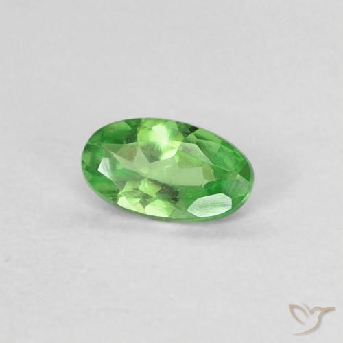 Grenat Tsavorite Vert éclatant naturelle ovale, 0.22 ct, VVS