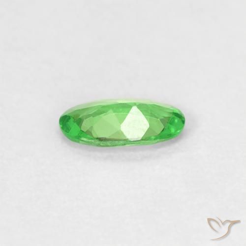 Grenat tsavorite vert naturelle coupe ovale, 0,20 ct, VVS