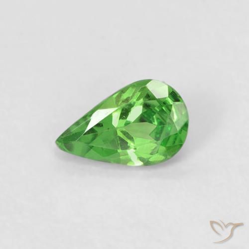 Grenat Tsavorite Vert éclatant naturelle En forme de poire, 0.26 ct, VS