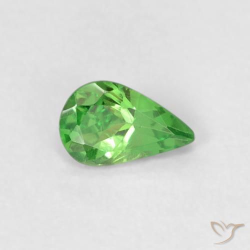 Grenat Tsavorite Vert éclatant naturelle En forme de poire, 0.26 ct, VS
