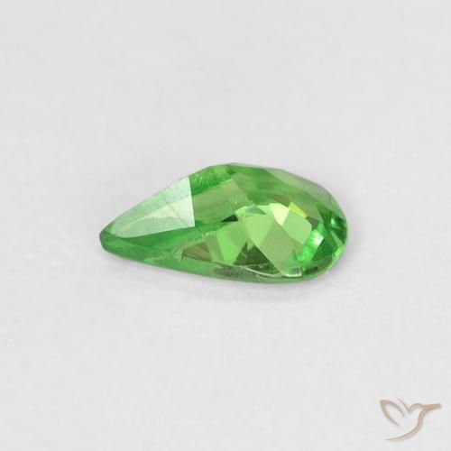 Grenat Tsavorite Vert éclatant naturelle En forme de poire, 0.26 ct, VS