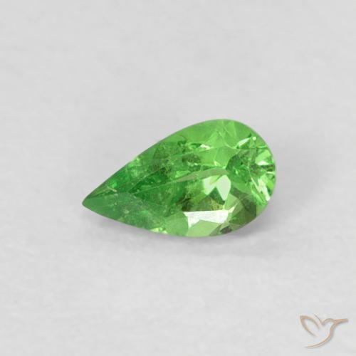 0.24ct Naturel Vert éclatant Grenat Tsavorite, En forme de poire, VS
