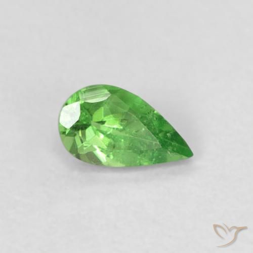 Grenat Tsavorite Vert éclatant naturelle En forme de poire, 0.24 ct, VS