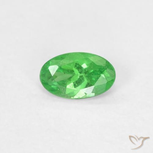 Grenat Tsavorite Vert éclatant naturelle Coupe ovale, 0.23 ct, VS