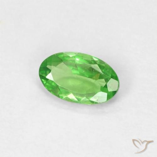 Grenat Tsavorite Vert éclatant naturelle ovale, 0.25 ct, VVS