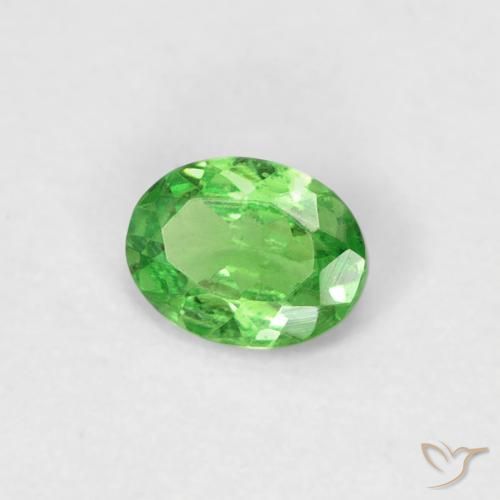 Grenat Tsavorite Vert éclatant naturelle ovale, 0.23 ct, VS