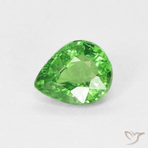 Grenat Tsavorite Vert Électrique naturelle En forme de poire, 0.79 ct, VS