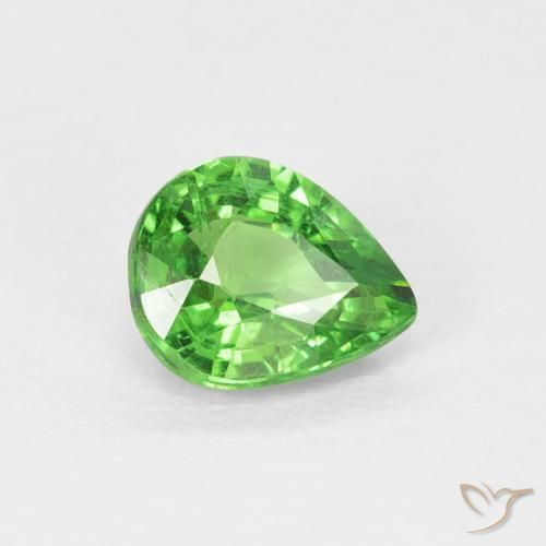 Grenat Tsavorite Vert Électrique naturelle En forme de poire, 0.79 ct, VS