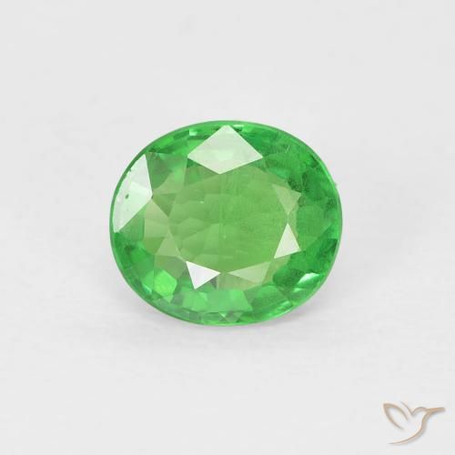 Grenat Tsavorite Vert clair naturelle ovale, 0.76 ct, VS