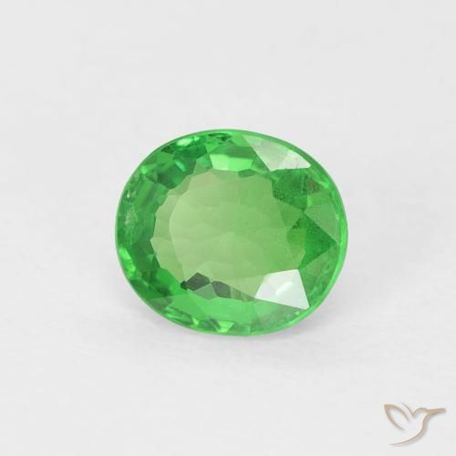 Grenat Tsavorite Vert clair naturelle ovale, 0.76 ct, VS