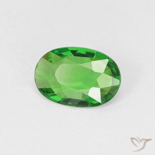 Grenat Tsavorite Vert Électrique naturelle ovale, 0.75 ct, VS