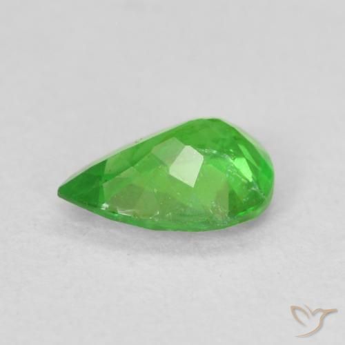 Grenat Tsavorite Vert éclatant naturelle En forme de poire, 0.82 ct, VS-SI