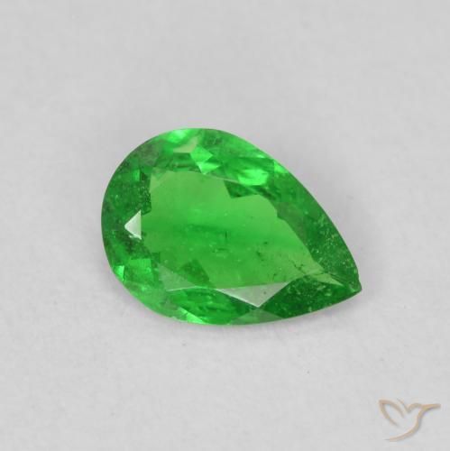 0.53ct Naturel Vert moyen Grenat Tsavorite, En forme de poire, SI