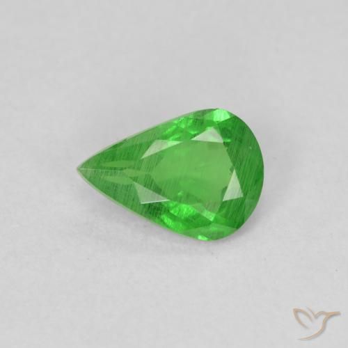 0.78ct Naturel Vert moyen Grenat Tsavorite, En forme de poire, SI
