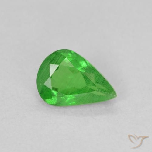 Grenat Tsavorite Vert moyen naturelle En forme de poire, 0.78 ct, SI