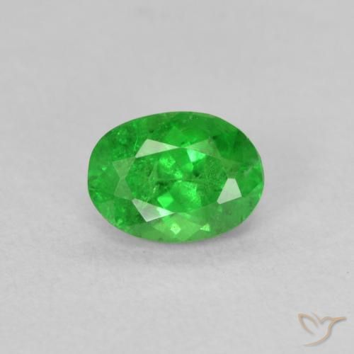0.98ct Naturel Vert Électrique Grenat Tsavorite, ovale, SI