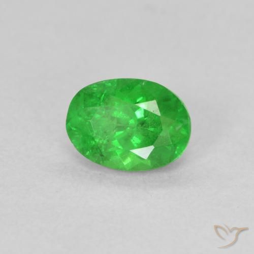 Grenat Tsavorite Vert Électrique naturelle ovale, 0.98 ct, SI