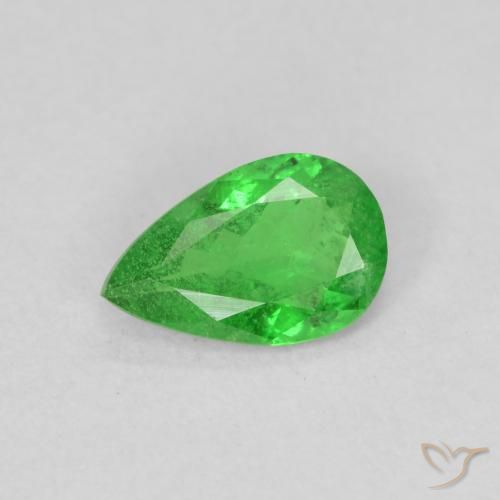 0.78ct Naturel Vert moyen Grenat Tsavorite, En forme de poire, VS-SI