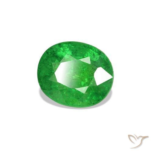 Grenat Tsavorite Vert clair naturelle ovale, 0.79 ct, SI