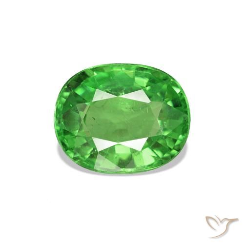 Grenat Tsavorite Vert moyen naturelle Coupe ovale, 1.38 ct, VS